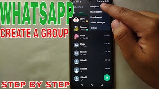 ✅ How To Create A Group On WhatsApp 🔴 [upl. by Anilad]