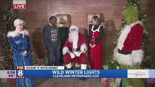 Santas makes a stop of Cleveland Metropark Zoos Wild Winter Lights [upl. by Philbert]