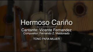 Hermoso Cariño  Puro Mariachi Karaoke  Vicente Fernandez  Tono Para Mujer [upl. by Rachel]