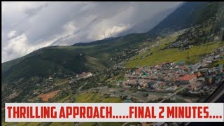 Epic Descent Aircraft Landing on Runway 15 at Paro International Airport  GoPro amp ATC Audio [upl. by Adeirf]