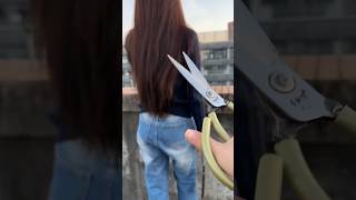 Cutting girl hair 🤣😱mini wood toywoodworking art skills hand craftsshorts viral [upl. by Aniahs769]