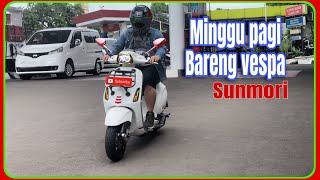 Sunmori jakarta  vespa sprint s  motovlog sunmori vespasprint [upl. by Kurland570]