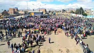 Bolivia el Alto Senkata bloqueo en protesta piden renuncia de la Autoproclamada  EL ALTO DE PIE [upl. by Marlin788]