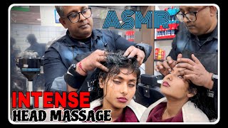 ASMR STRONG ARM INTENSE HEAD MASSAGE amp TEMPLE EYE MASSAGE BY INDIAN BARBER  Insomnia Relief asmr [upl. by Seltzer]