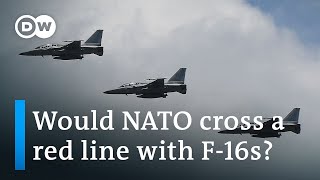 Russia NATO transfer of F16s to Ukraine would be colossal risk  DW News [upl. by Martinsen]