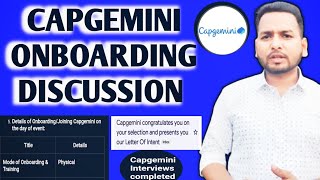 Capgemini OnboardingJoining Imp Talks  Dec Month Mass Onboarding  Loi UpdateCandidates Timelines [upl. by Jorrie98]