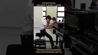 Ravel Sonatine M40 mvt 3 Animé  Extrait age 10 [upl. by Alcina]