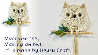 Macrame DIY Making an owl 마크라메 DIY 부엉이 만들기 [upl. by Leahpar]