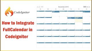 How to Integrate FullCalendar in Codeigniter [upl. by Ateekahs]