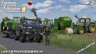 Collecting straw bales wMrsTheCamPeR  Animals on Untergriesbach  Farming Simulator 19  Episode 2 [upl. by Sally]