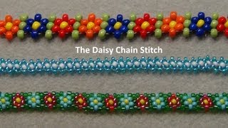 Beaded Daisy Chain Stitch Tutorial [upl. by Knuth]