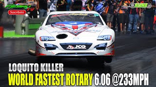 World Fastest Rotary Loquito Killer 606 233mph Orlando Speedworld  PALFIEBRUTV [upl. by Mell35]