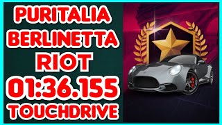 Asphalt 9  PURITALIA BERLINETTA Car Hunt Riot 0136155 Touchdrive Guide [upl. by Kiersten767]