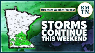 Storminess continues this weekend and into next week for Minnesota [upl. by Aihsem]