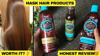 Hask Argan Oil Shampoo And Conditioner  Hask 5 in 1 leave on spray  Hask Hair Products [upl. by Gavrah]