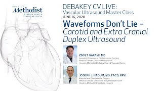 Waveforms Don’t Lie–Carotid amp Extra Cranial Duplex Ultrasound Garami MD amp Naoum MD June 16 2020 [upl. by Alyacim]