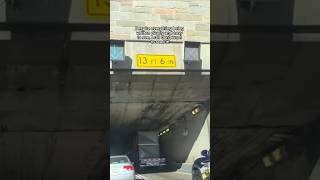 😧 OMG and WHY tunnel funnyvideos funny becareful trucking fail failvideo trucklife [upl. by Holmann]