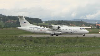 Lübeck Air ATR 72500 DALBC takeoff at Bern Airport  AviationSven [upl. by Anirehtac]