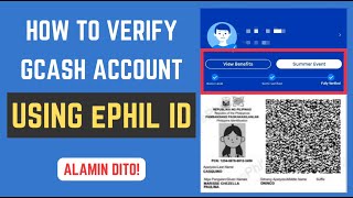 HOW TO VERIFY GCASH ACCOUNT USING ePHIL ID UPDATED 2024  HR LEAH G [upl. by Ellicul236]