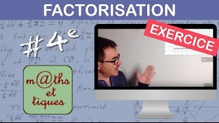 EXERCICE  Factoriser une expression  Quatrième [upl. by Ayekan431]