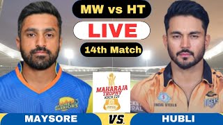 Live MW vs HT Match  Mysore Warriors vs Hubli Tigers Live Match Maharaja T20 Trophy 2024 [upl. by Navek]