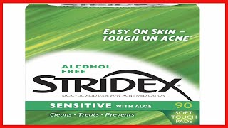 Stridex Medicated Acne Pads Sensitive 90count Pack of 3 [upl. by Noslen]