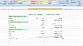 Funciones Estadísticas en Excel  0507  Dispersión [upl. by Lanuk]