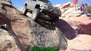 Jeep Grand Cherokee ZJ walking DOWN and UP widowmaker Moab UT [upl. by Ardnossak]