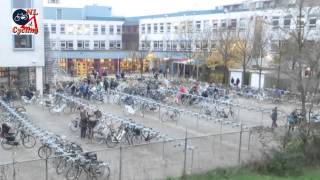 Arriving at school on a bicycle Netherlands 298 [upl. by Dela]