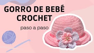 GORRO DE BEBÉ TEJIDO 🧶 TUTORIAL [upl. by Chappell606]