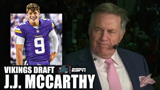 Vikings TRADE UP to select JJ McCarthy at No 10  Pat McAfee Draft Spectacular [upl. by Aicat]