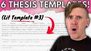 6 TEMPLATES Writing STRONG Thesis Statements for Literary Arguments  AP Lit Question 3 [upl. by Merrick]