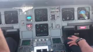 Cockpit View Nouvelair Tunisie Airbus A320 Take off Marrakesh Menara Airport [upl. by Shelah]