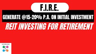 REIT InvIT investing for retirement or your FIRE plan A MUST for retirement portfolio India stocks [upl. by Euqinehs]