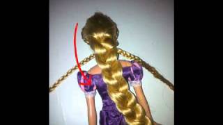 Tangled Rapunzel Doll Braid Tutorial [upl. by Tanner]