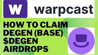 How to Claim Degen Base DEGEN Airdrops [upl. by Kcirddahc]