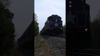 Amtrak Piedmont train P073 approaches Cary NC at Trinity Road 422024 [upl. by Diarmid406]