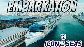 Icon of the Seas  Embarkation Day  Boarding the LARGEST Cruise Ship In the World [upl. by Orabla]