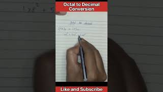 octal to Decimal Conversion personalstudys octaltodecimal [upl. by Rosy]