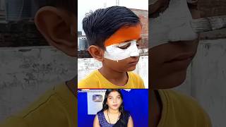 Indian flag painting on face  🇮🇳art  independence day face art  Happy independence day trending [upl. by Orvil]