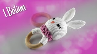 Amigurumi Tavşan Çıngırak Yapımı  Kafa Yapılışı 13 [upl. by Vorfeld]