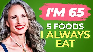 Andie MacDowell 65 Reveals Her Diet for Healthy Aging [upl. by Arel]