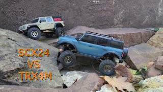 SCX24 Gladiator VS TRX4M Bronco Brass Mod Comparison [upl. by Orgalim942]