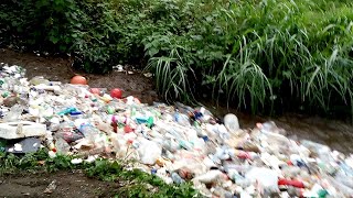 A River of Plastic Waste in Guatemala  ViralHog [upl. by Gausman270]