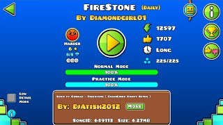 GD quotFireStonequot by DiamondGirl01 Daily level All Coins  Geometry Dash 2113 [upl. by Nytsirk928]