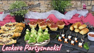 5 Schnelle PartySnacks Leckeres Fingerfood zu Festlichkeiten [upl. by Ahsilaf961]