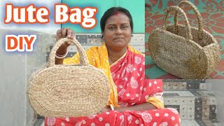 DIY Handmade Jute Rope Hand Bag  Make at home Jute DIY [upl. by Ynohtnakram31]