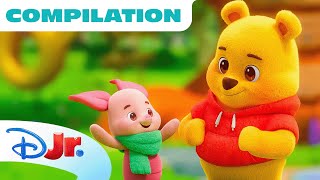 Winnie the Pooh amp Piglet Learn to Manage Fears​ ​ Compilation  Winnie the Pooh  disneyjr [upl. by Halet]