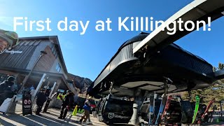 Day one of the season at Killington ski killington skitheeast [upl. by Ennairrac]