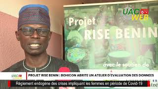 PROJET RISE BENIN  BOHICON ABRITE UN ATELIER DEVALUATION DES DONNEES [upl. by Llenrep]